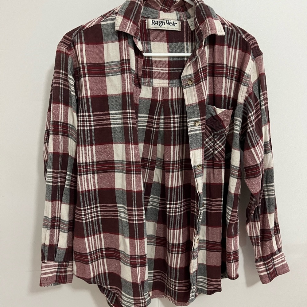 Vintage Plaid Red Flannel Size Small